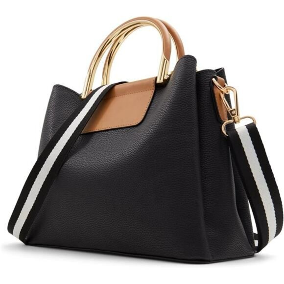 Womens Small Satchel Handbag Top Handle Purse with Compartments Day to Night - Picture 2 of 6